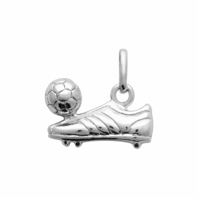 Pendentif Football en argent rhodié