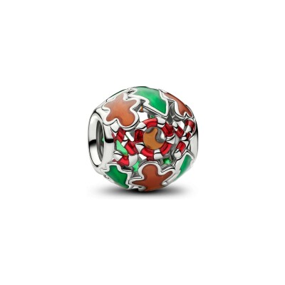 Charm Ajouré Pandora Moments Joie des Fêtes en métal plaqué platine et émail