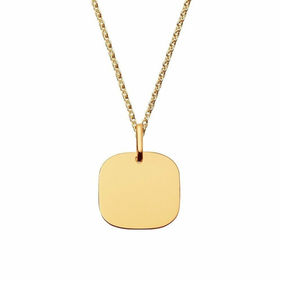 dinh van square plated pendant, small size, yellow gold