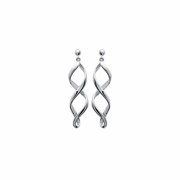 Boucles d'oreilles en argent rhodié