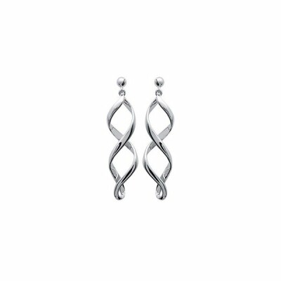 Boucles d'oreilles en argent rhodié