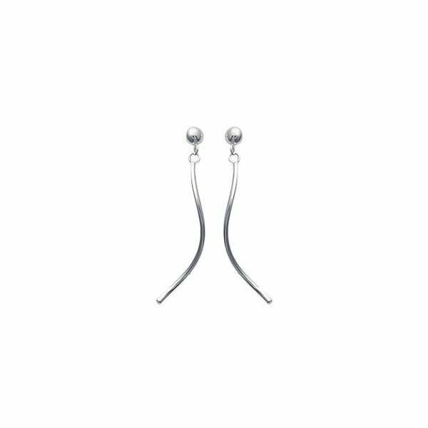 Boucles d'oreilles en argent rhodié