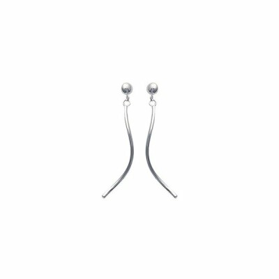 Boucles d'oreilles en argent rhodié