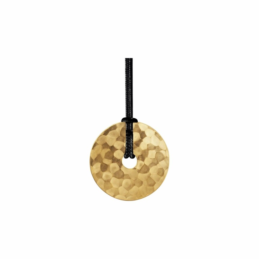 dinh van Pi pendant with cord, yellow gold