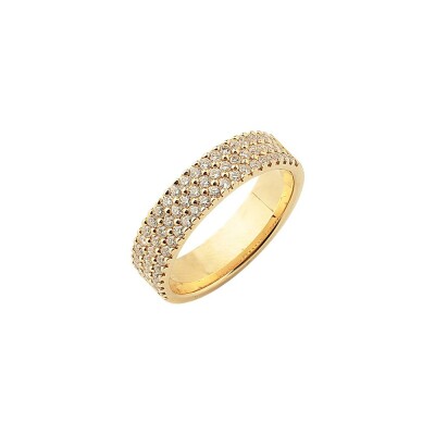 Bague en or jaune et diamants