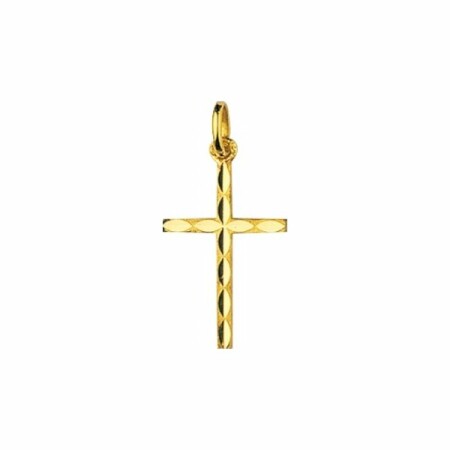 Pendentif religieux croix en or jaune