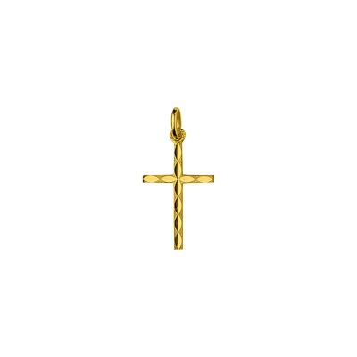 Pendentif croix en or jaune