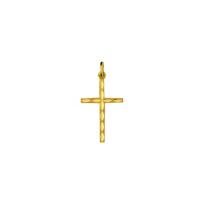 Pendentif croix en or jaune