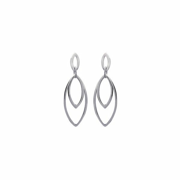 Boucles d'oreilles en argent rhodié