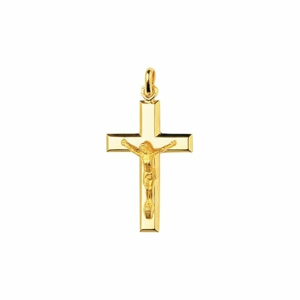 Pendentif croix du Christ en or jaune