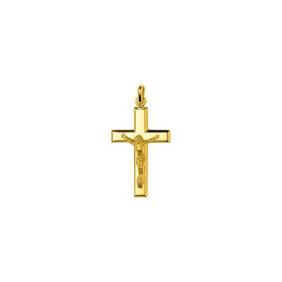 Pendentif croix Christ en or jaune