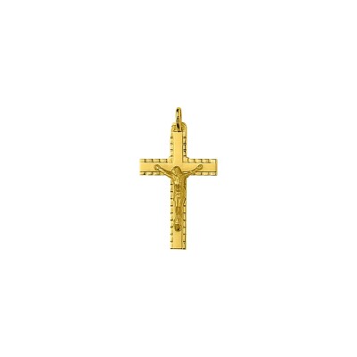 Pendentif croix Christ en or jaune
