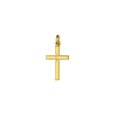 Pendentif croix en or jaune