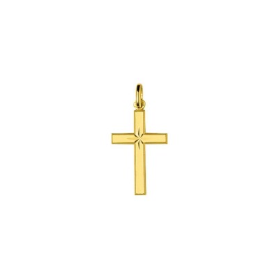 Pendentif croix en or jaune
