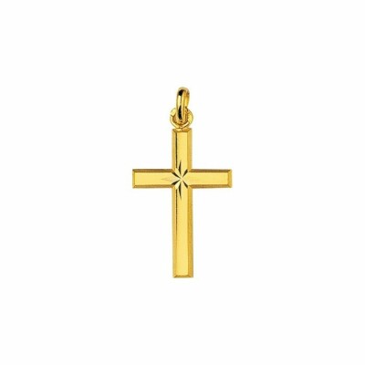 Pendentif croix en or jaune