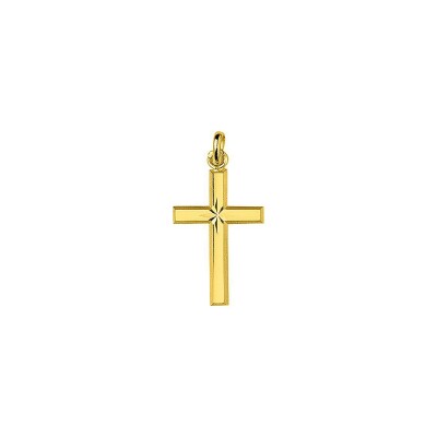 Pendentif croix en or jaune