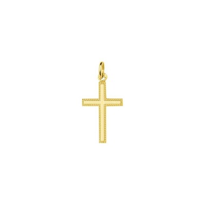 Pendentif croix en or jaune