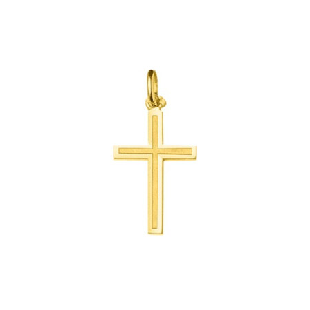 Pendentif croix en or jaune