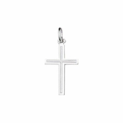 Pendentif Croix en or blanc