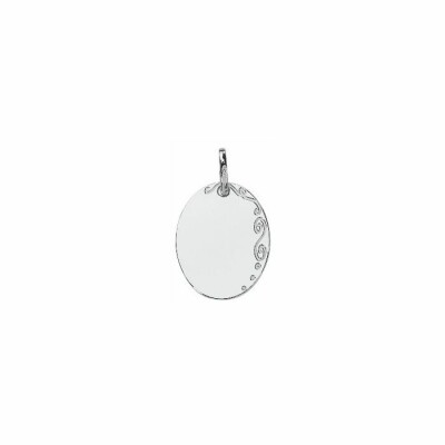 Médaille d'identité en or blanc