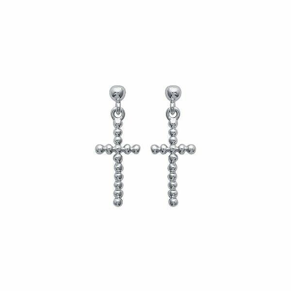 Boucles d'oreilles en argent rhodié