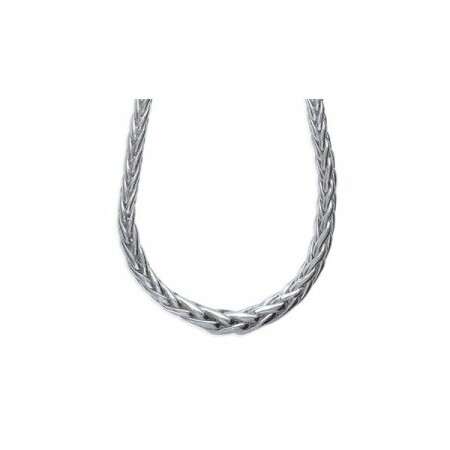 Collier en argent rhodié, 45cm