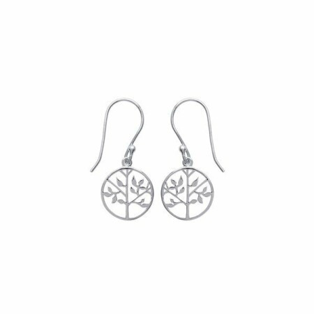 Boucles d'oreilles en argent rhodié