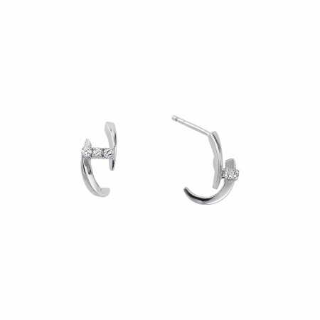 Boucles d'oreilles Garel Envol en or blanc et diamants de 0.18ct