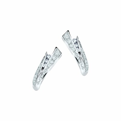 Boucles d'oreilles Garel Neima Trilogy en or blanc et diamants de 0.14ct