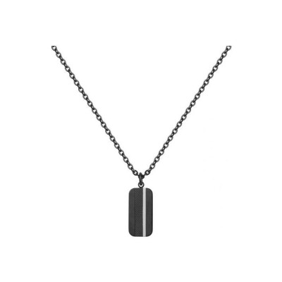 Collier mono-motif Phebus en acier noir