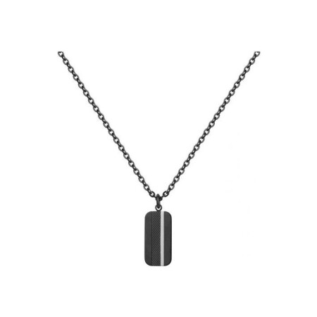 Collier mono-motif Phebus en acier noir