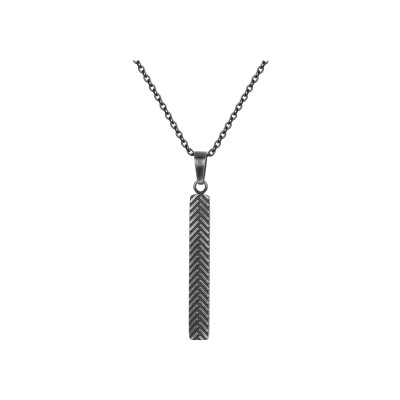 Collier Phebus en acier noirci