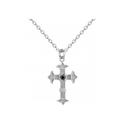 Collier Phebus en acier et oxyde de zirconium noir