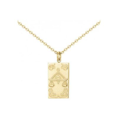 Collier en acier pvd doré - 50+10cm