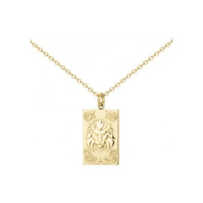 Collier en acier pvd doré - 50+10cm