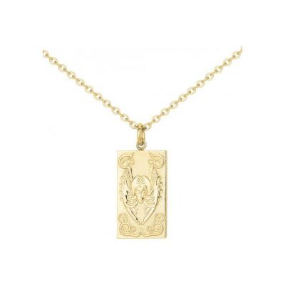 Collier en acier pvd doré - 50+10cm