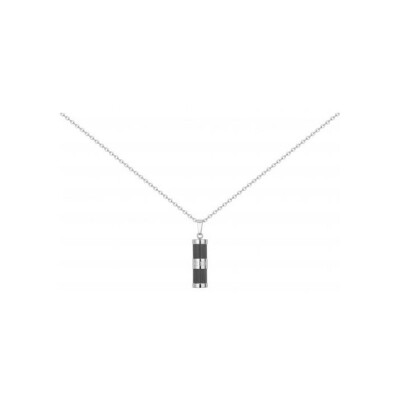 Collier Phebus en acier et carbone forgé - 50+5cm