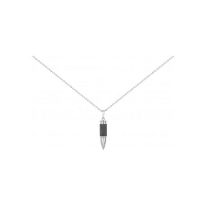 Collier Phebus en acier et carbone forgé - 50+5cm