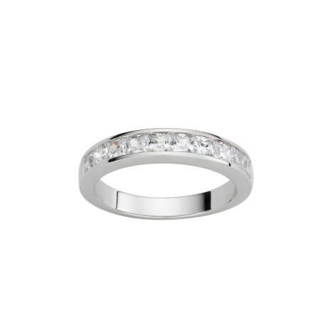 Alliance en or blanc palladié et diamant  de 1.20ct