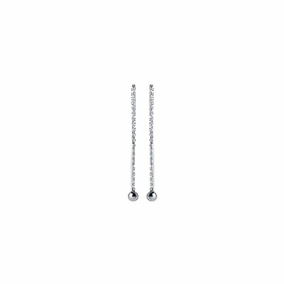 Boucles d'oreilles en argent rhodié