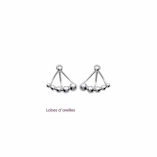 Boucles d'oreilles en argent rhodié