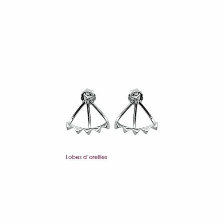 Boucles d'oreilles en argent rhodié