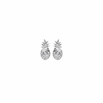 Boucles d'oreilles en argent rhodié