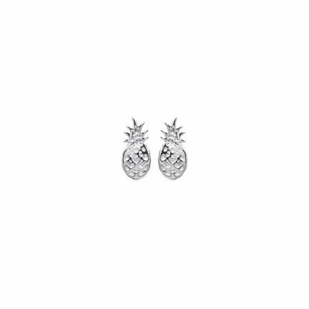 Boucles d'oreilles en argent rhodié