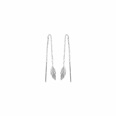 Boucles d'oreilles en argent rhodié