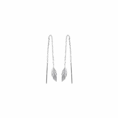 Boucles d'oreilles en argent rhodié