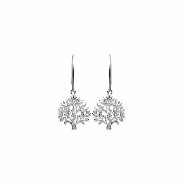 Boucles d'oreilles en argent rhodié