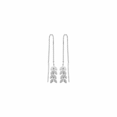Boucles d'oreilles en argent rhodié