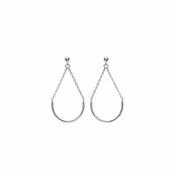 Boucles d'oreilles en argent rhodié