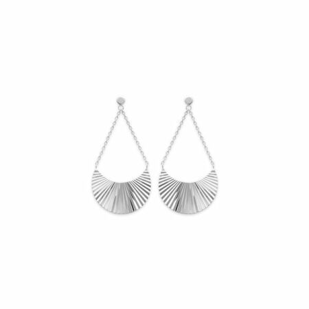 Boucles d'oreilles en argent rhodié